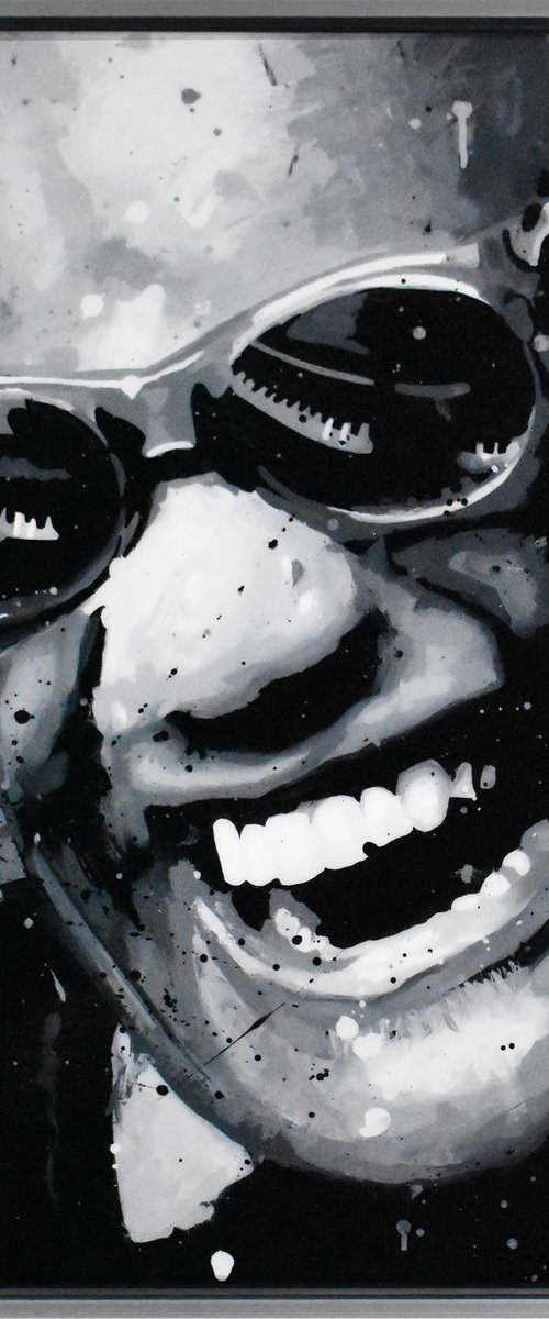 Ray Charles (Framed) by Robert Kerr