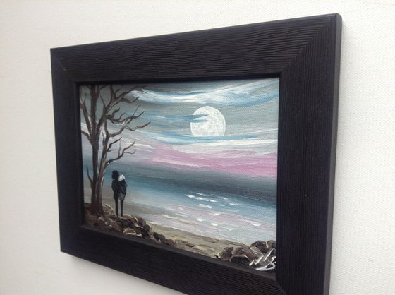 Moon Gazing in a Frame