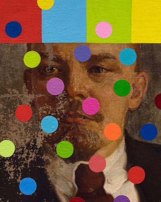 Lenin with Color Bars and Circles