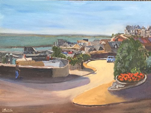 View over Ramsgate Kent -  An original oil painting on canvas board! Size 12" x 16" by Julian Lovegrove Art