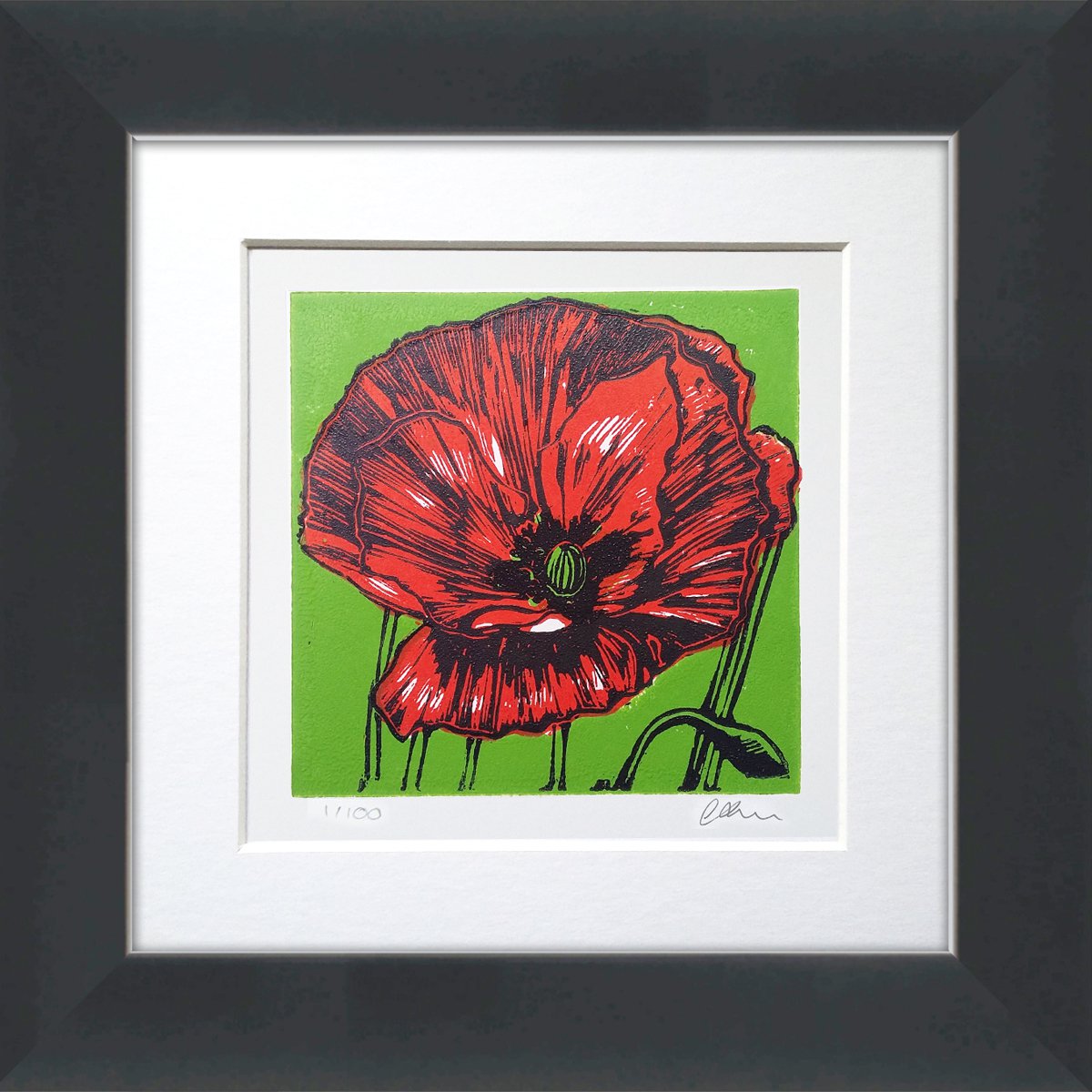 Poppy - Framed and ready to hang by Carolynne Coulson