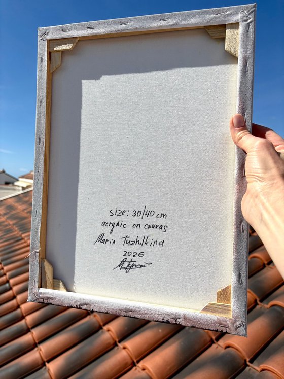 TERRACOTTA ABSTRACT FLOWERS IN SILENT SPACE