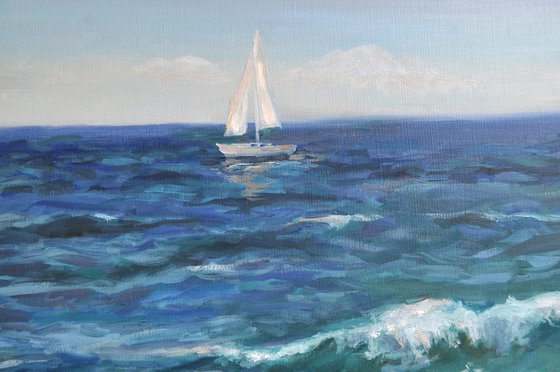 Waves original oil painting