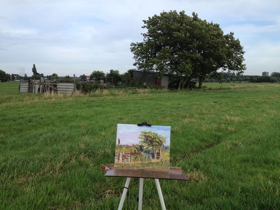 Old barn in the fields