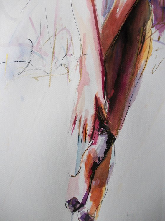 Purity  -Ballerina Painting on Paper