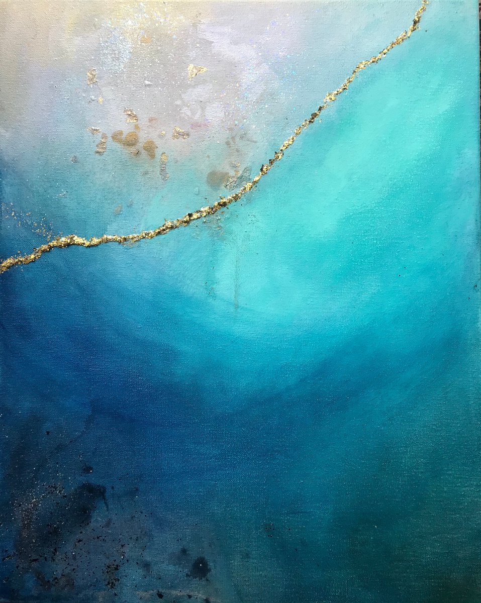 blue waves by Henrieta Angel