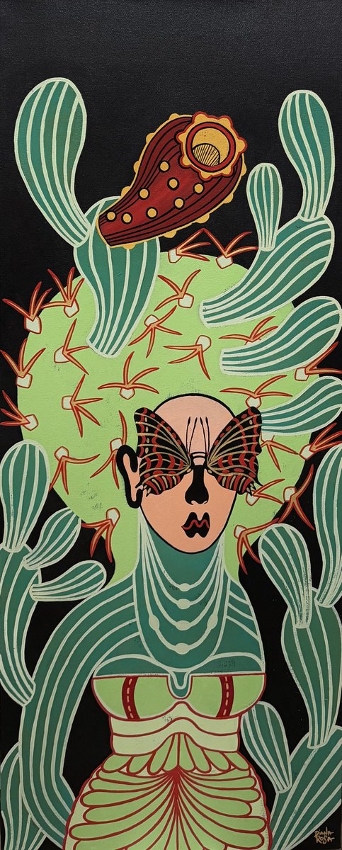 Surrealistic Acrylic Painting , Metamorphosis By Diana Rosa, 16 X 40, Artwork For Sale On Artfinder