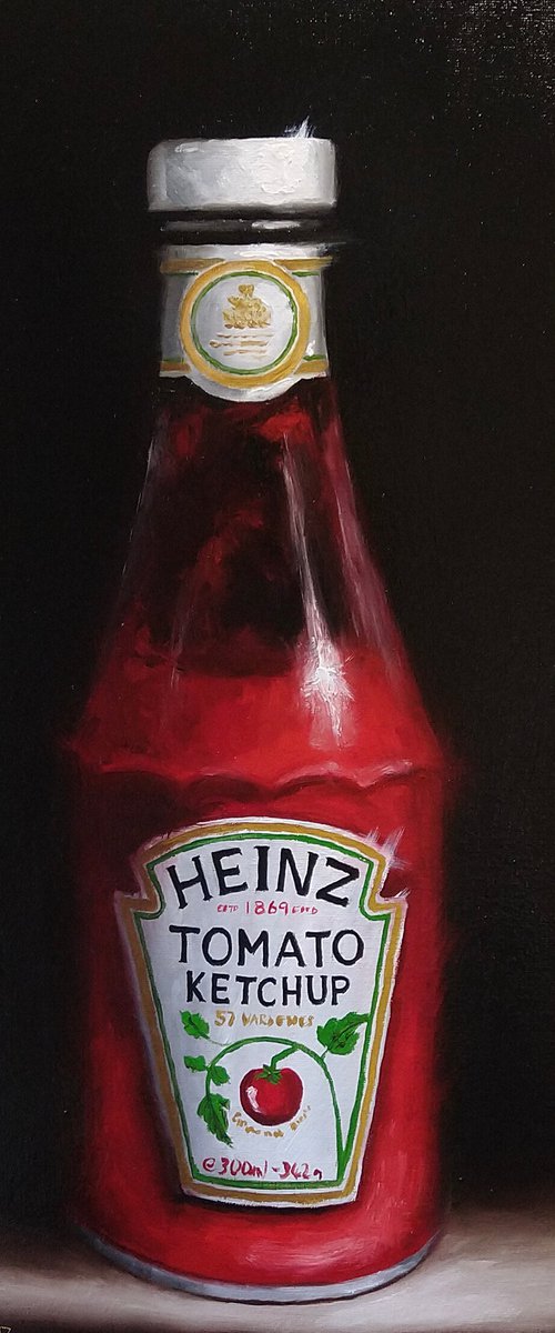 Tomato ketchup still life by Jane Palmer Art