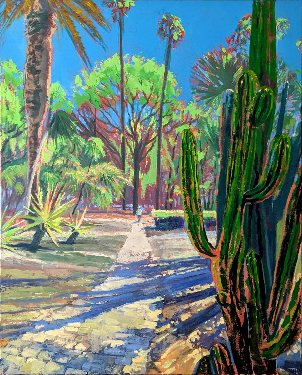 Impressionistic Landscape Oil Painting By Alexander Mikhaylov, 31 X 39, Summer Vibes, Original Artwork