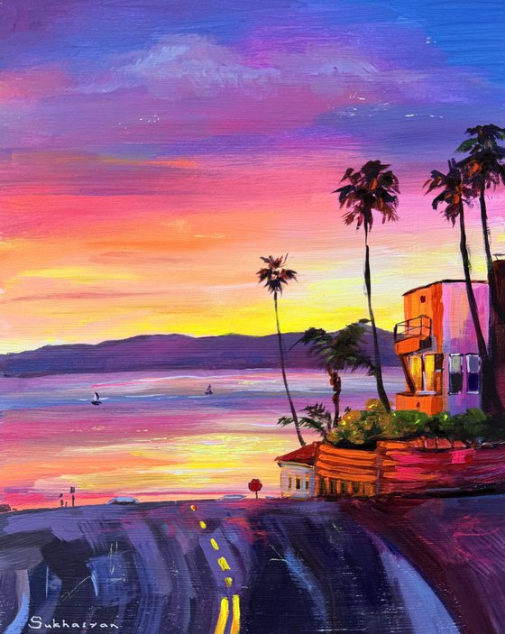 Los Angeles Cityscape with Ocean