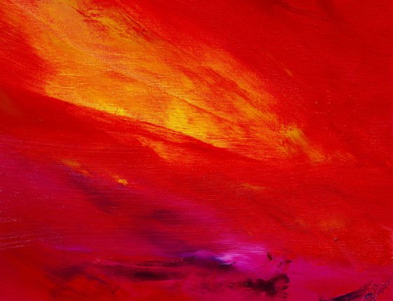 Commissioned painting "Languido fuoco II" 40x100 cm,