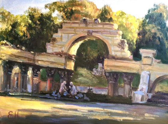 Roman Ruins original oil painting