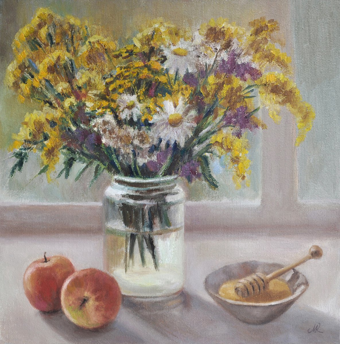 By the window original oil painting by Marina Petukhova