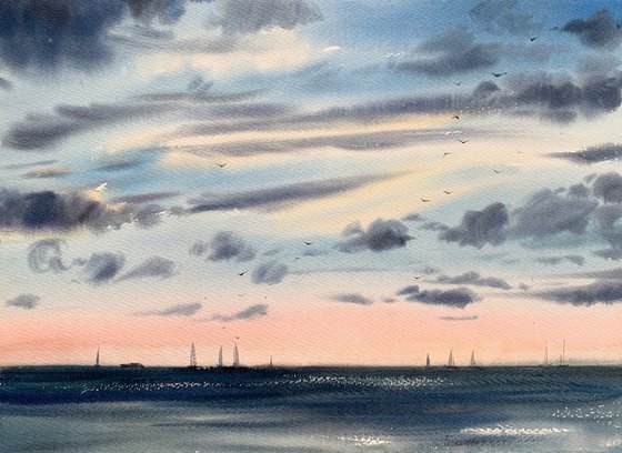 Sea before sunset
