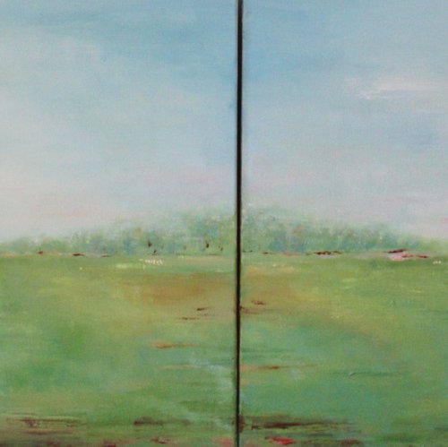 Summer Landscape Diptych by Therese O'Keeffe