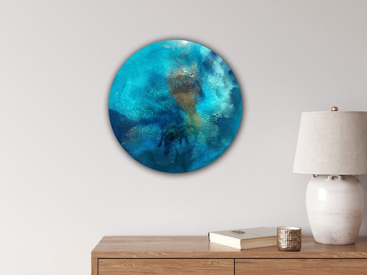 Organic Abstract Painting By Ana Hefco, 16 X 16, Inner Peace Is Bliss, Original Artwork