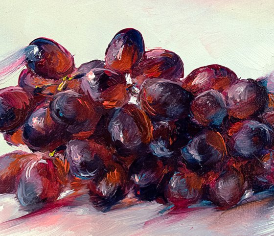Red Grapes berry art painting