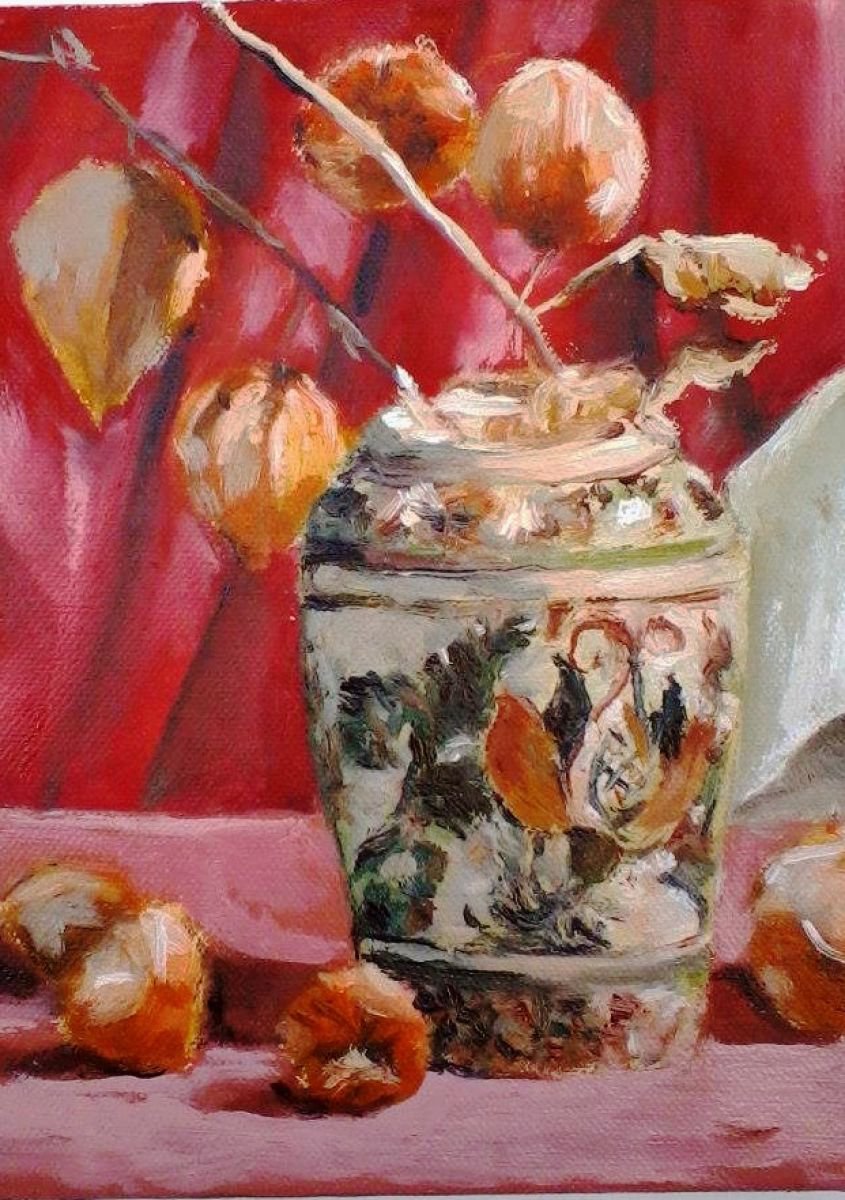 composition with painted vase by Sebastian Beianu