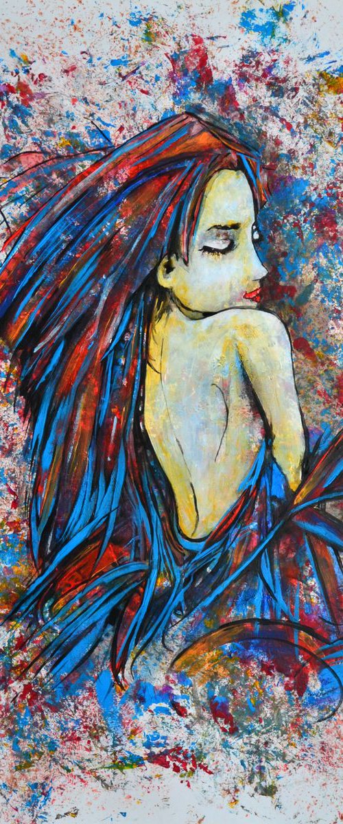 Please Touch Me - Expressive Original Modern Painting Art Portrait by Jakub DK - JAKUB D KRZEWNIAK