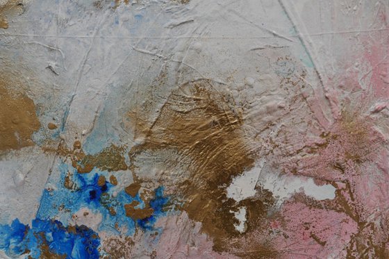 Blue Utopia 180cm x 100cm Blue Abstract Art