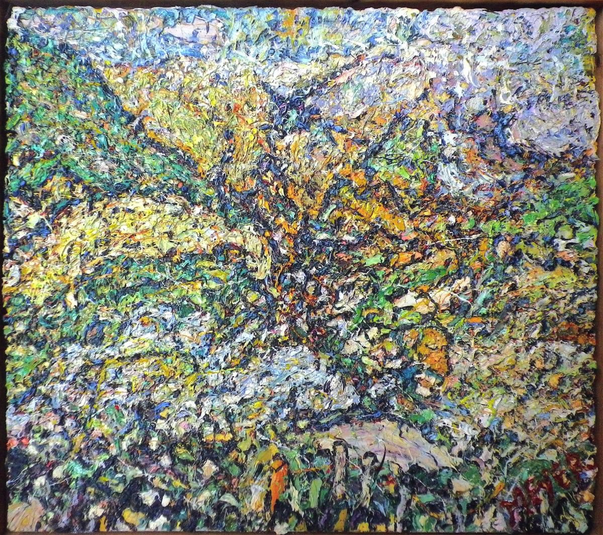 Expressive Landscape Oil Painting By Richard Meyer, 30 X 27", Winter Yorkshire Landscape., Original Artwork