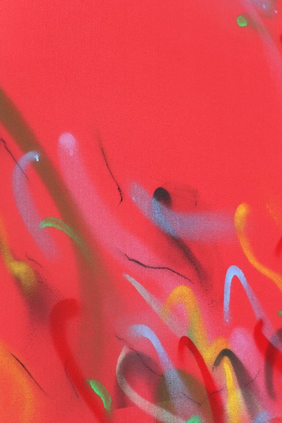 Diptych 'Blue And Red Notes"