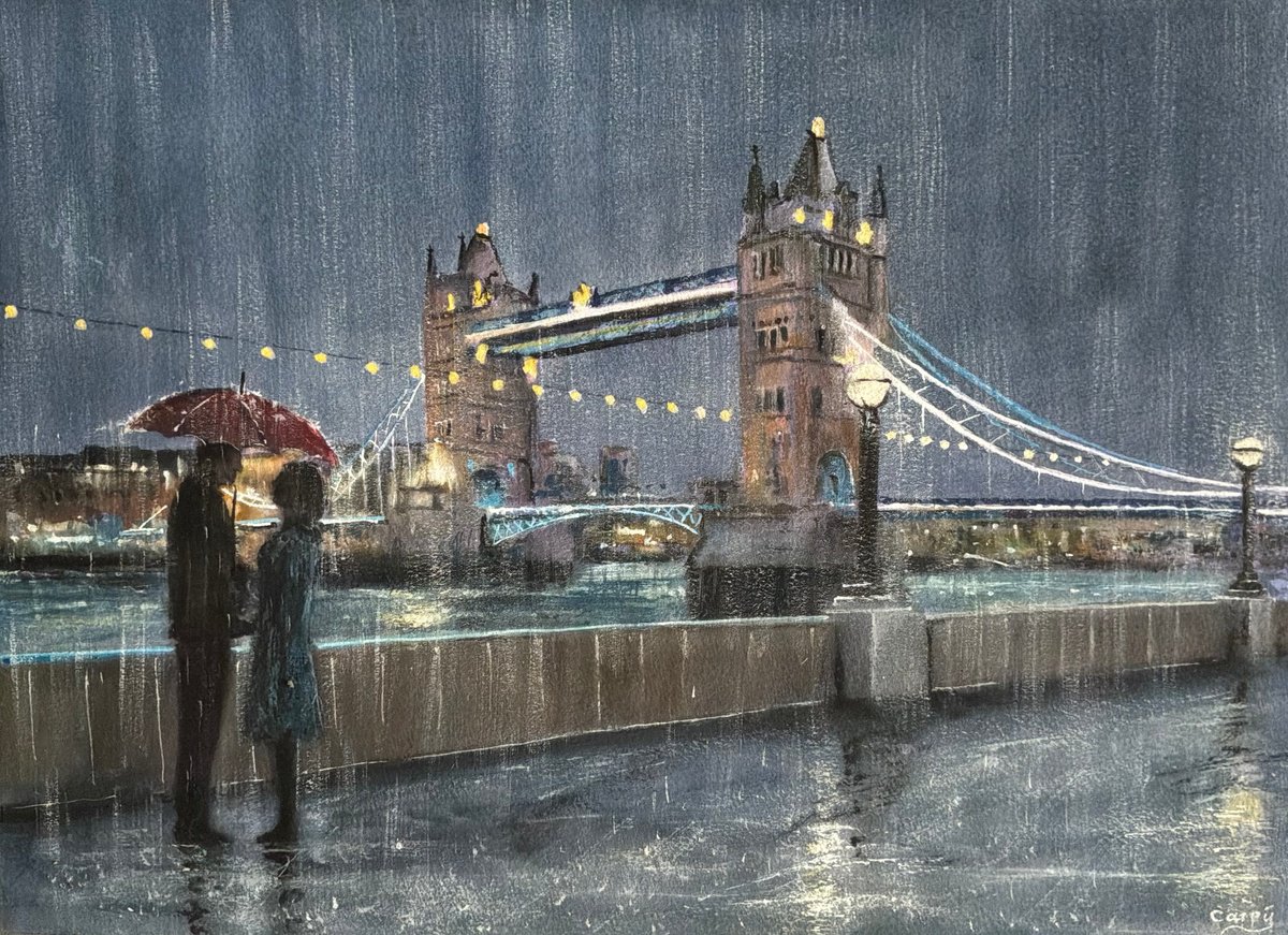 Impressionistic Watercolour , London Bridge By Darren Carey, 15 X 11, Artwork For Sale On Artfinder