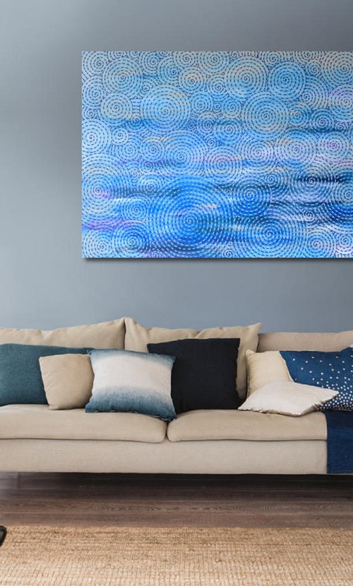 Blue Morning by the Sea by Marina Krylova
