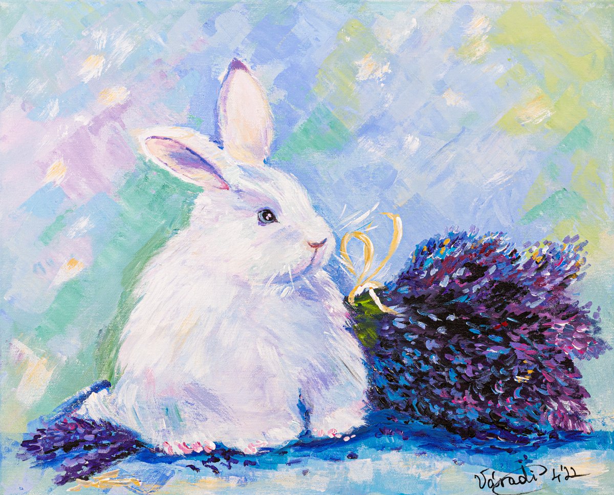 Hare and lilac by Catherine Varadi