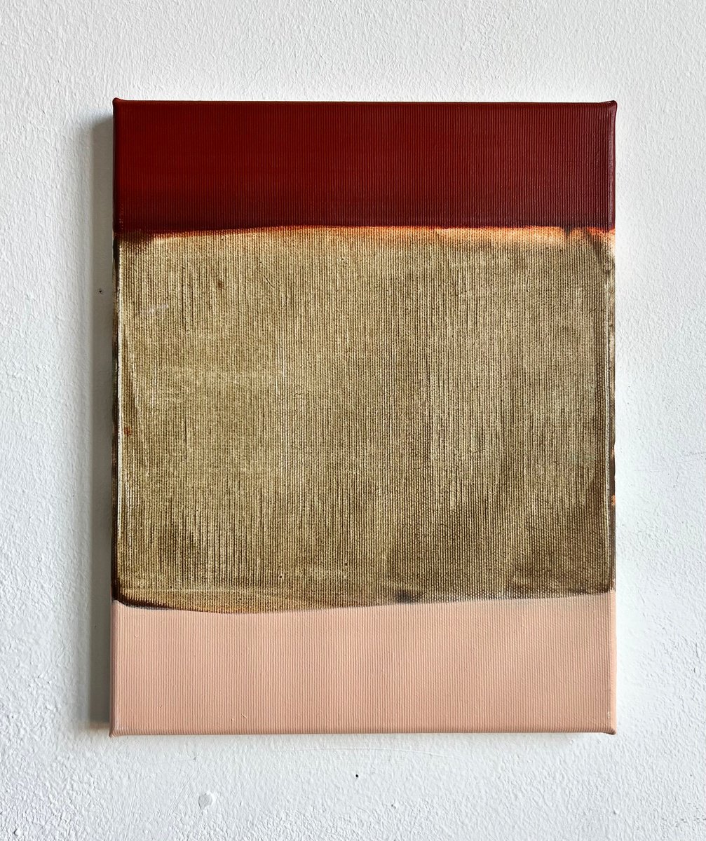 Organic Landscape Acrylic Painting By Katrin Roth, 9 X 12", Area 6, Original Artwork