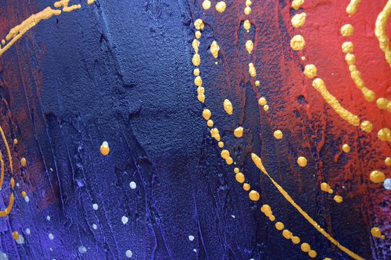 Cosmic Symphony purple crimson