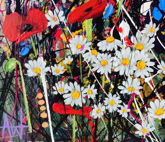 Indigo Entropy Floral Landscape