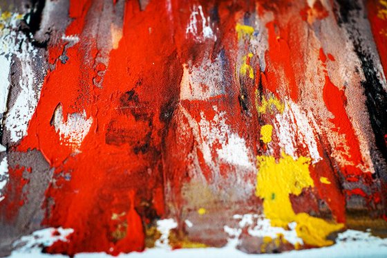 Se7en. Colorful Abstract Expressive Mixed-media Painting by Retne
