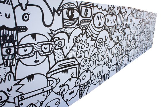 Mono-Crowd - Mural sized artwork