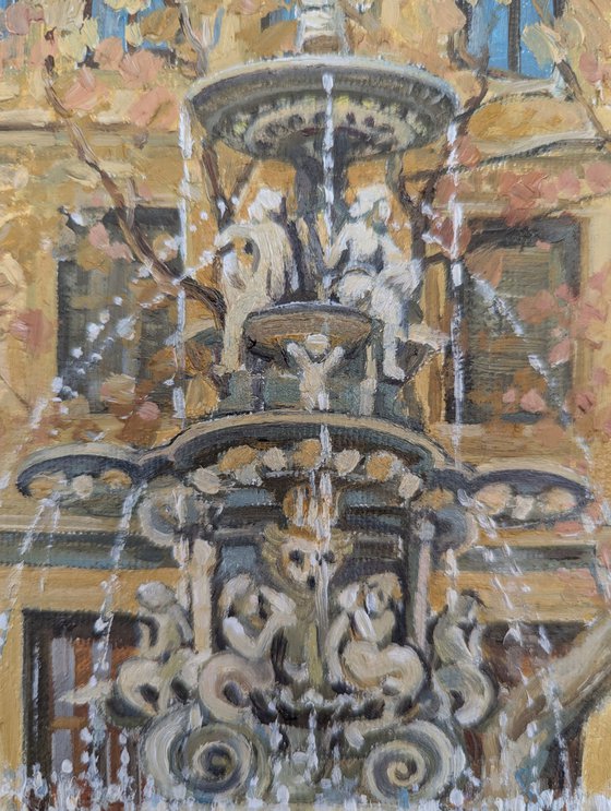 Autumn Fountain Elegance