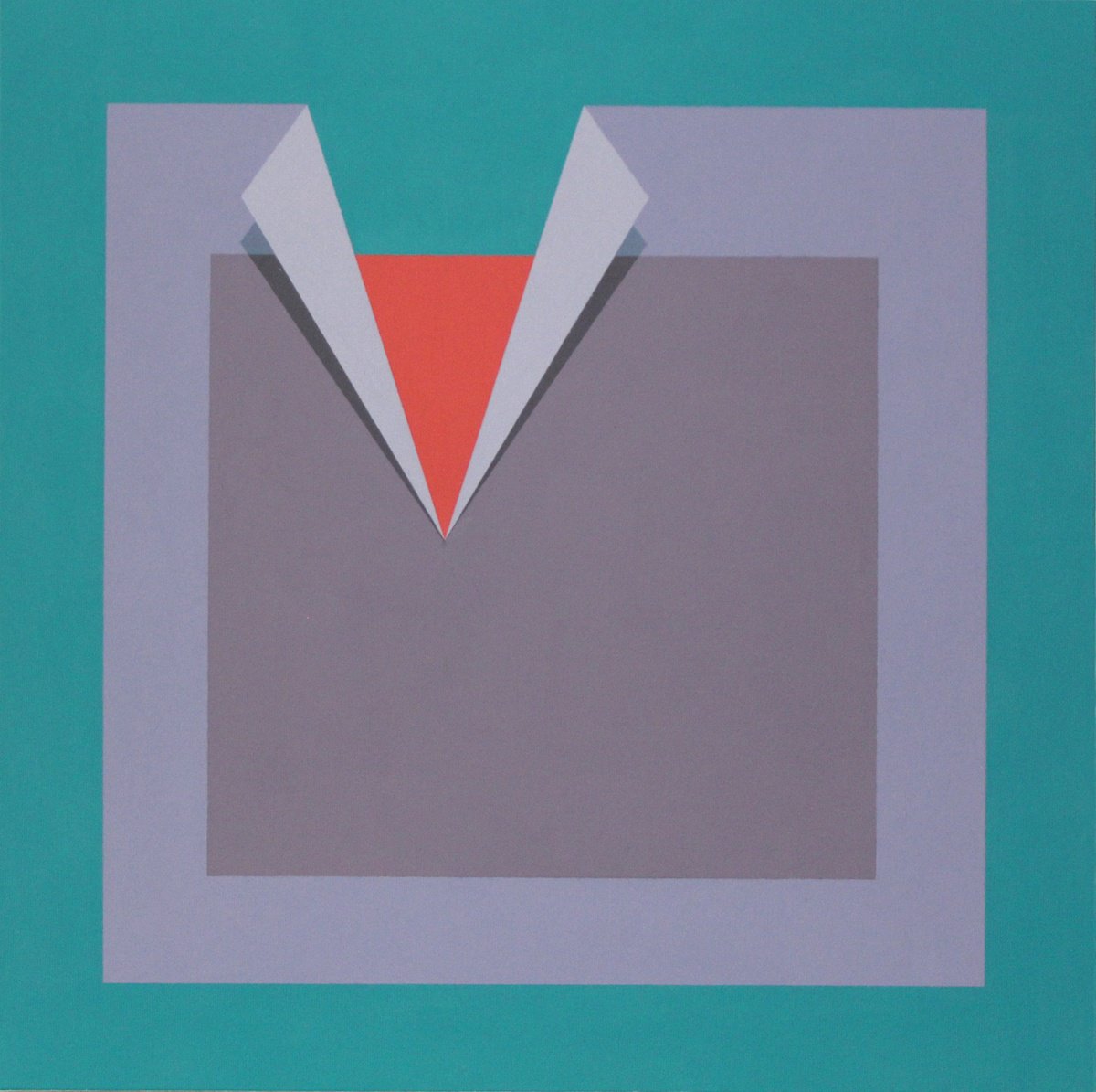 Geometric Abstract Acrylic Painting By Martin Singer, 20 X 20", Cp-15-03, Original Artwork