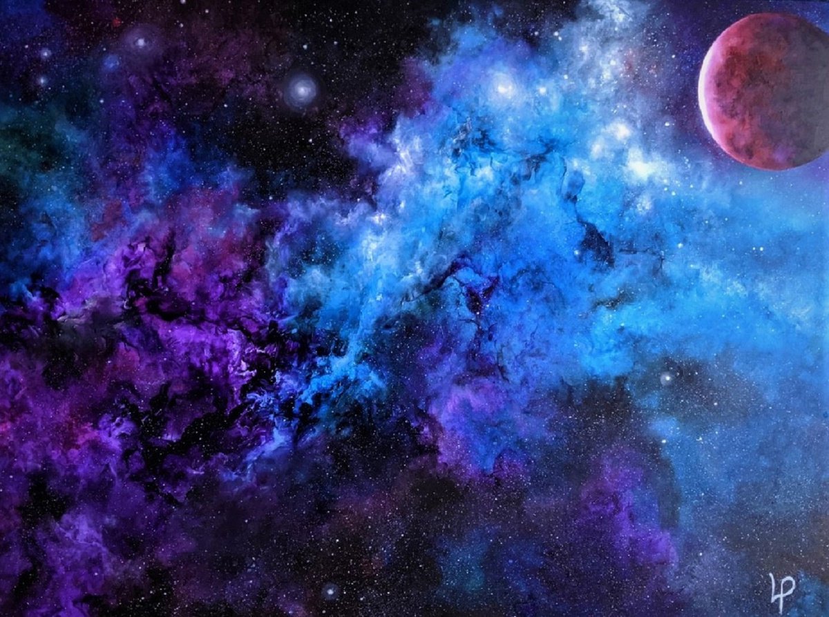 Landscape Acrylic Painting By Lisa Price, 40 X 30", Out There, Original Artwork