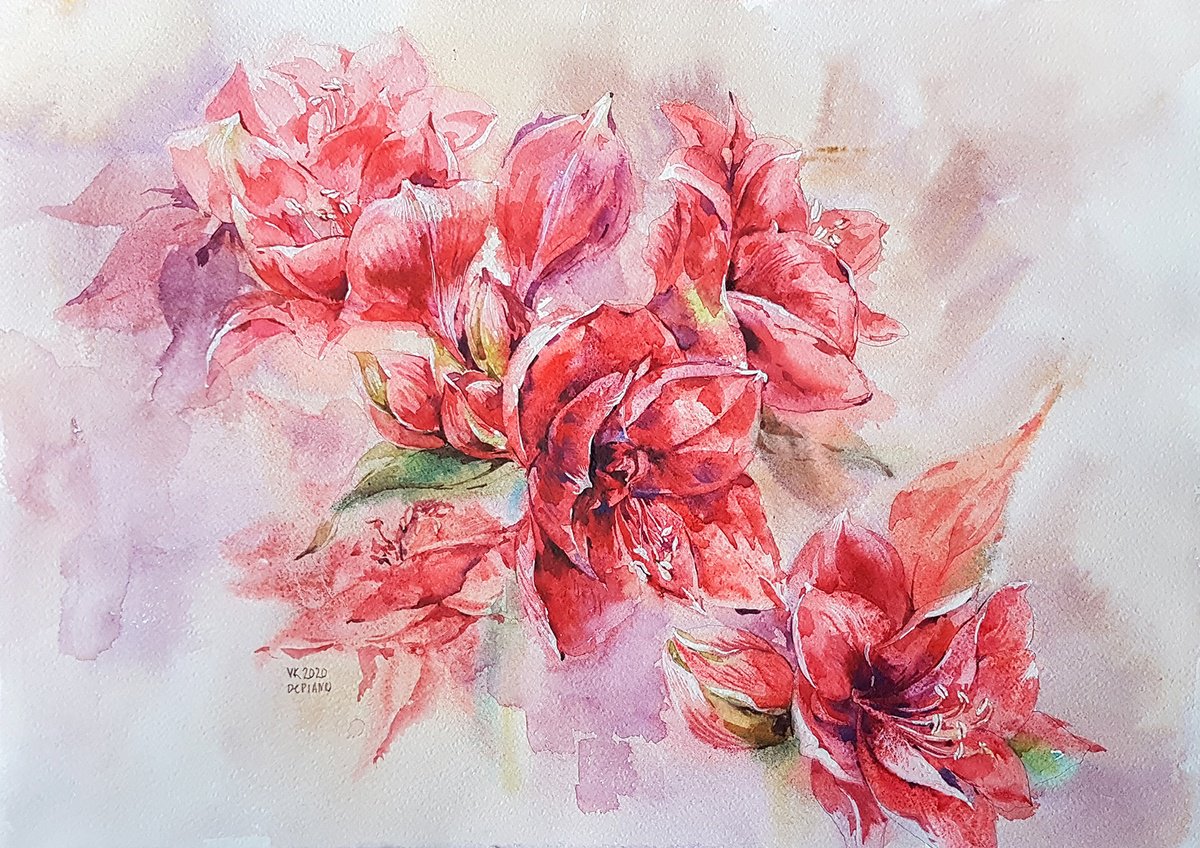 Red Mist of Amaryllis by Varvara Kurakina