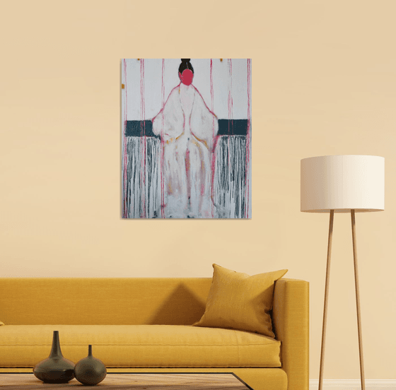White Abstract figure