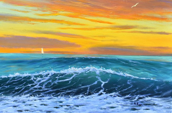 Sunset Over the Ocean