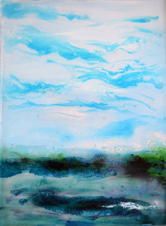 Blue Green Waters/ 60 cm x 45 cm.