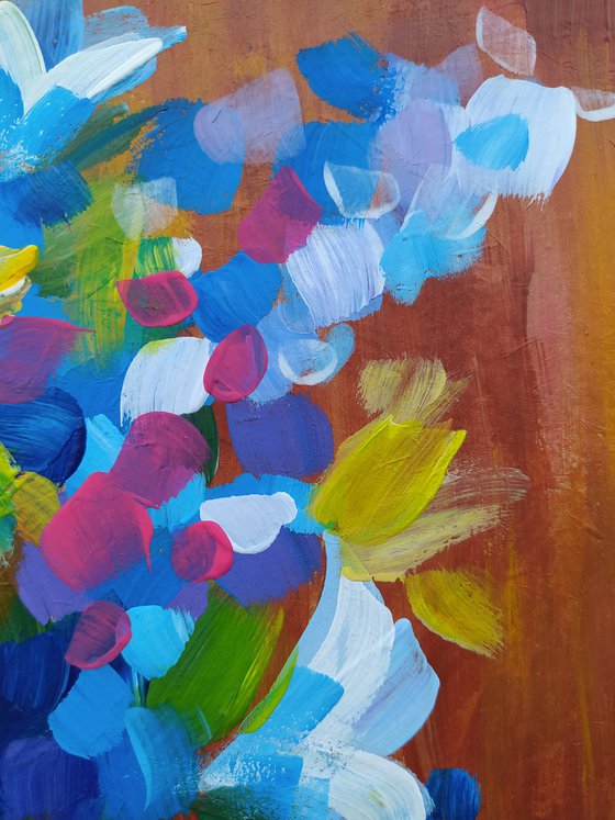 Sunflowers in vase - painting sunflowers, bouquet, sunflowers ukraine, acrylic painting, flower, sunflowers painting original, flowers painting floral,art, gift, home decor