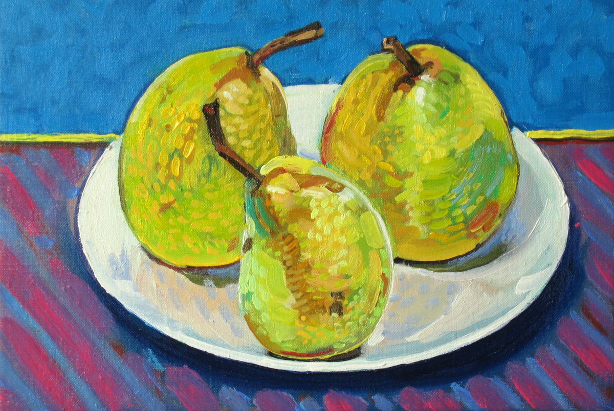 Pears on a Plate by Richard Gibson