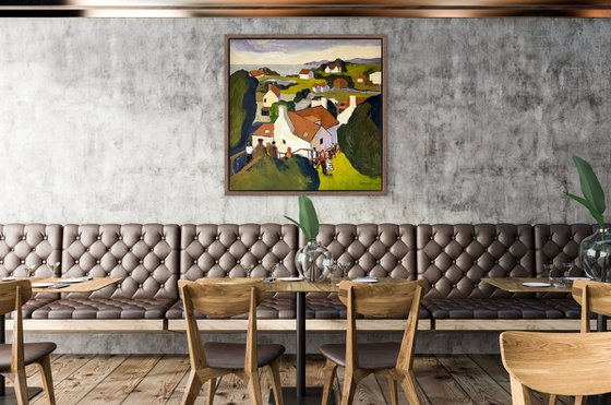 Houses Bathed in Light