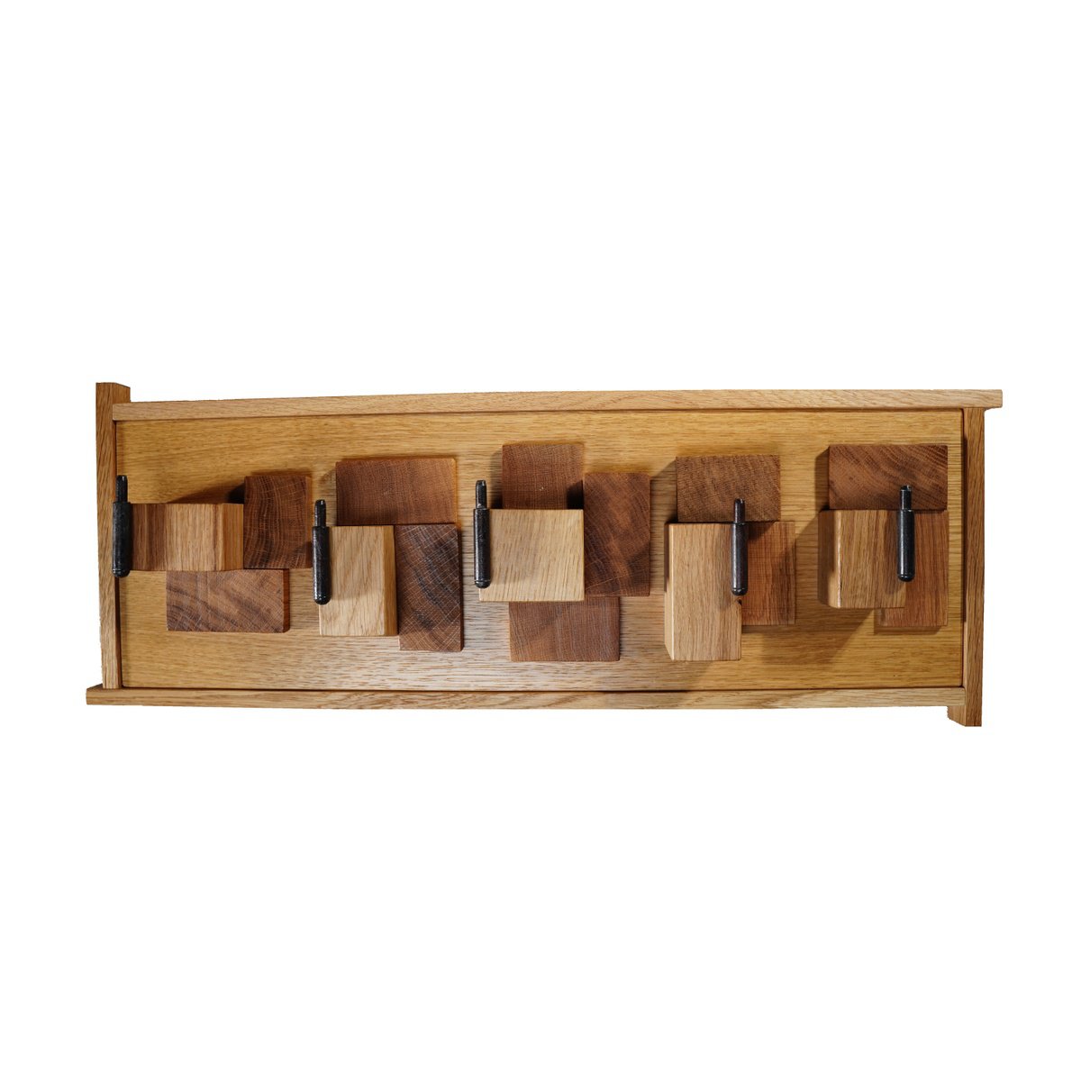 Geometric Abstract Relief By Sava Draganov, 23 X 9", "Fractals", Original Artwork