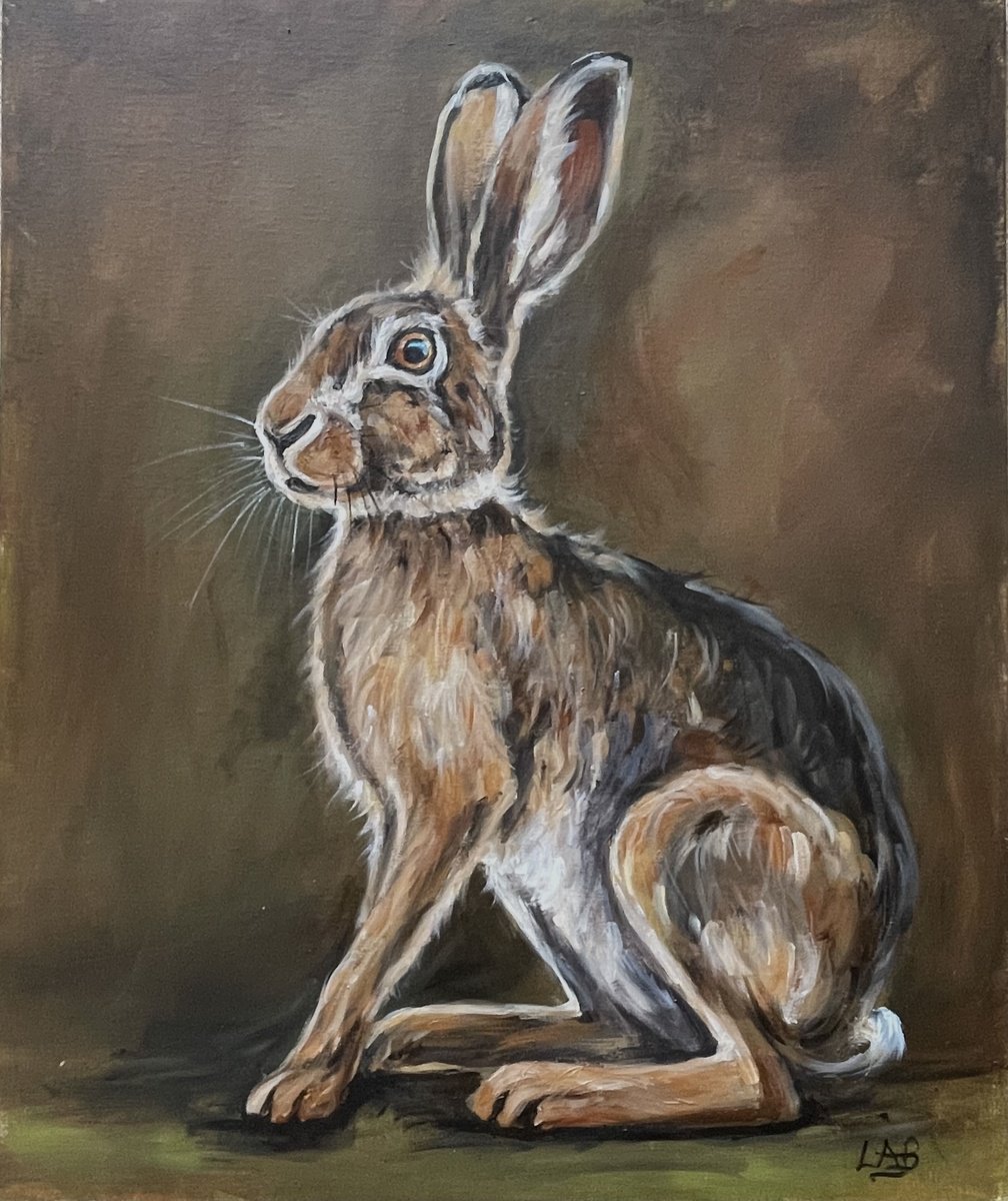 Hare Stare By Louise Brown, 20 X 24, Artwork For Sale On Artfinder