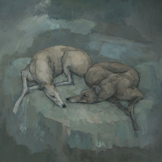 Sleeping Greyhounds