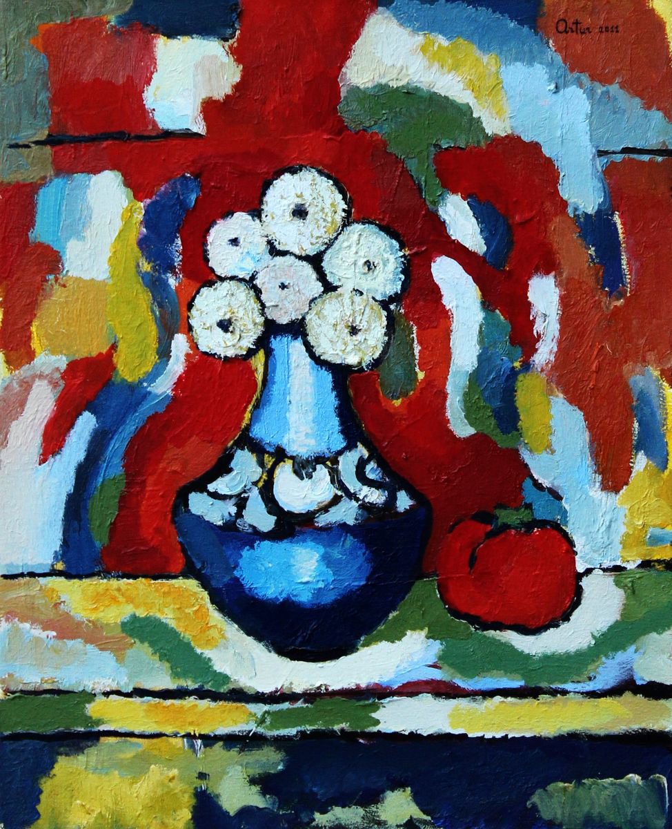 Blue Vase (40x50 cm) by Artur Harutyunyan