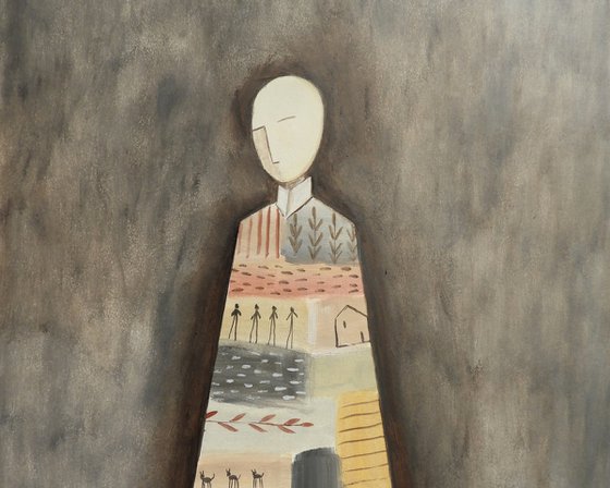 The human figure with a long dress