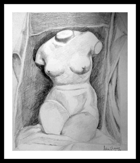 A study of a Nude Torso Cast